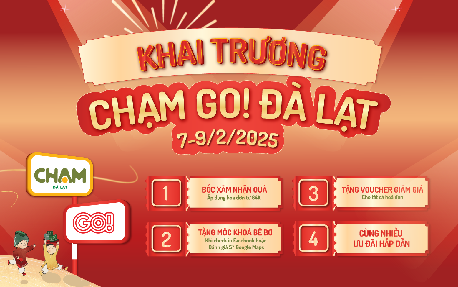 Chương trình khai trương Chạm GO! Đà Lạt (7/2 - 9/2)