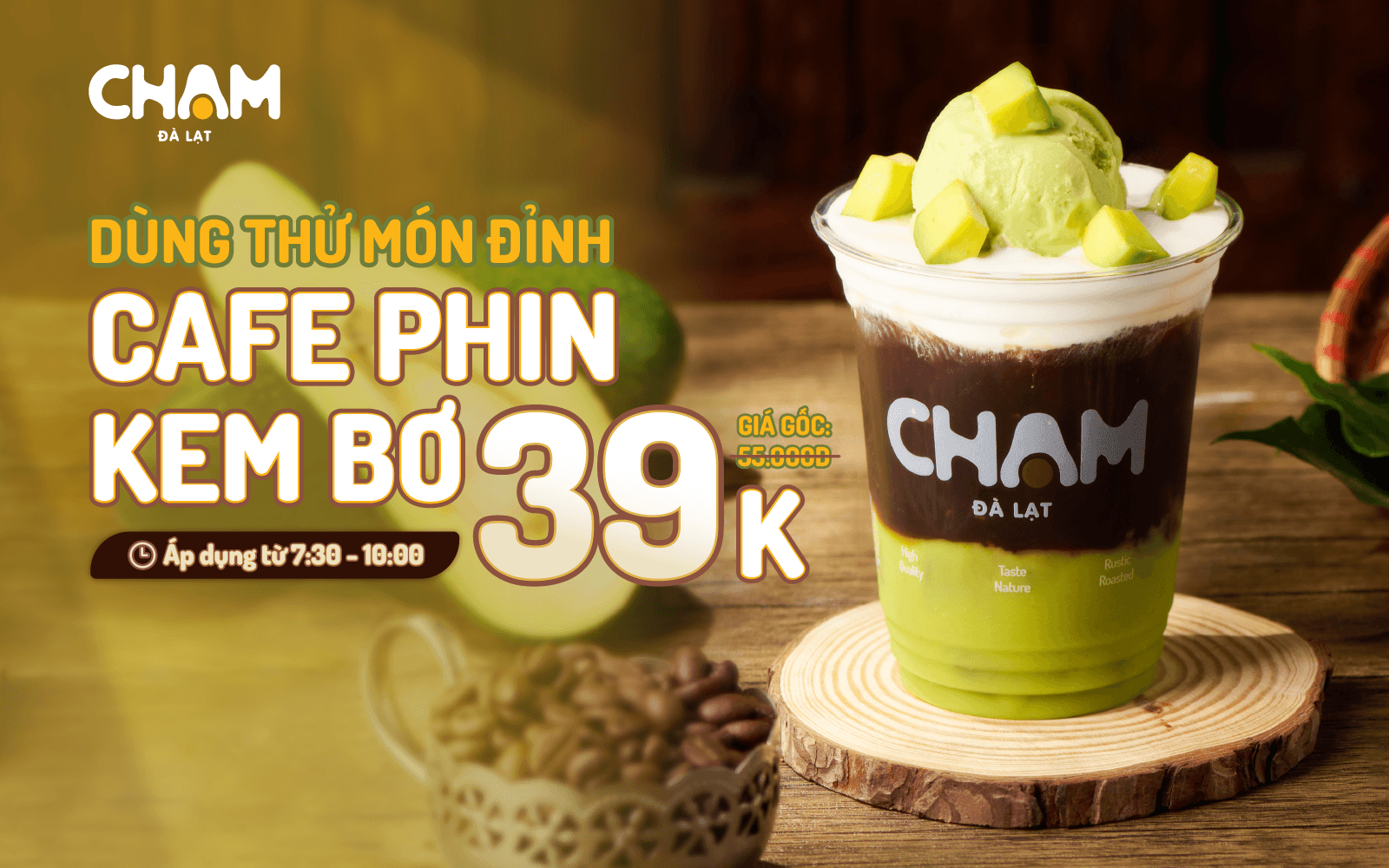 Phin Kem Bơ từ hạt cà phê Robusta Honey