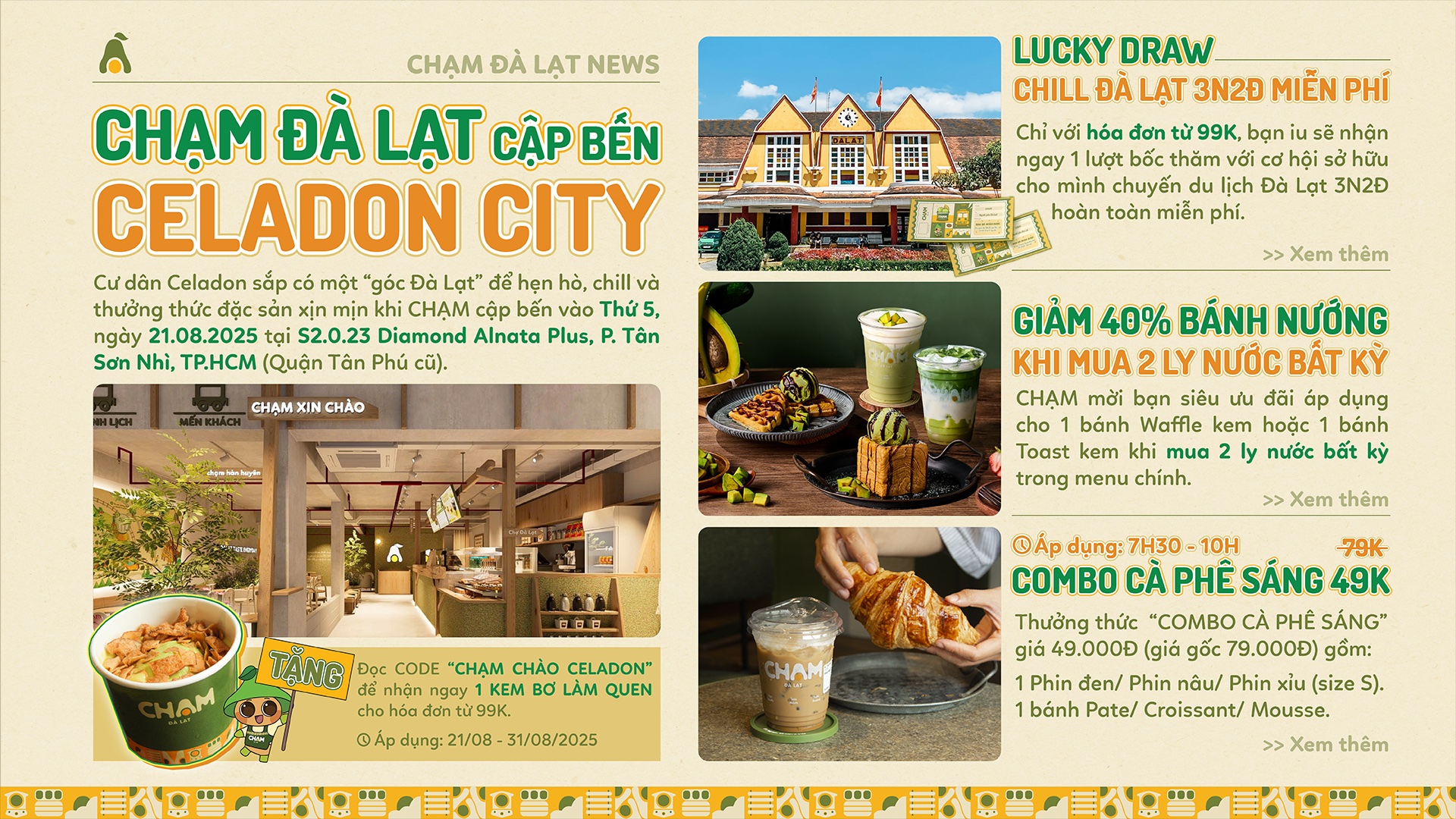 Soft Opening Celadon Bang tin