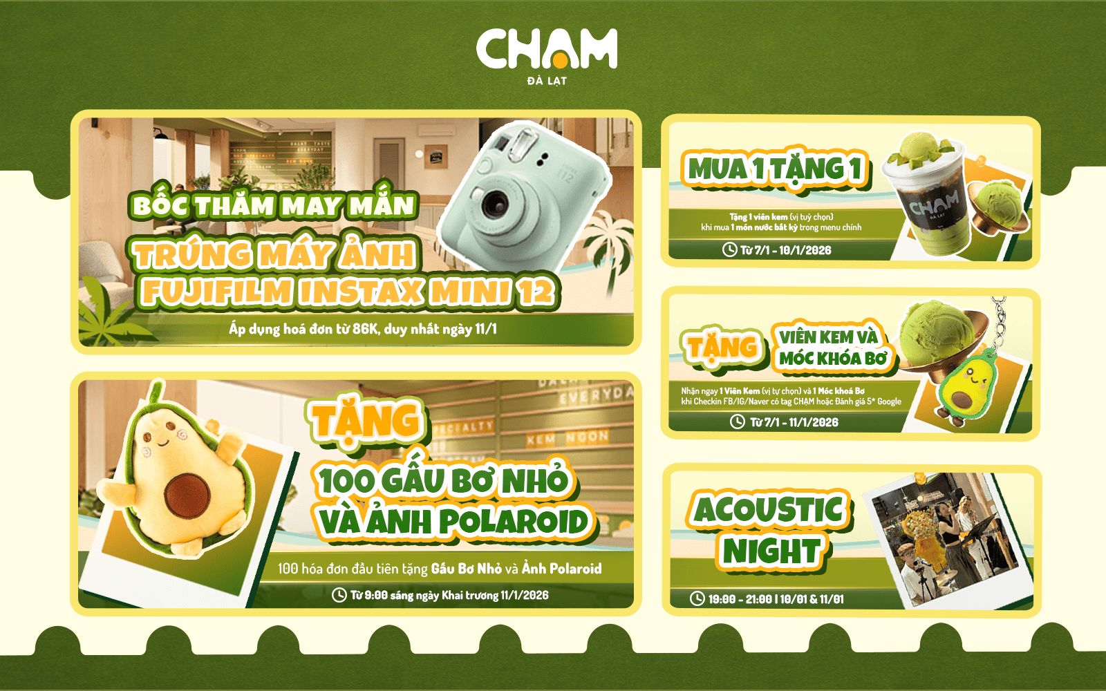 Chương trình khai trương CHẠM Cafe & Kem Bơ Đà Lạt - Bạch Đằng