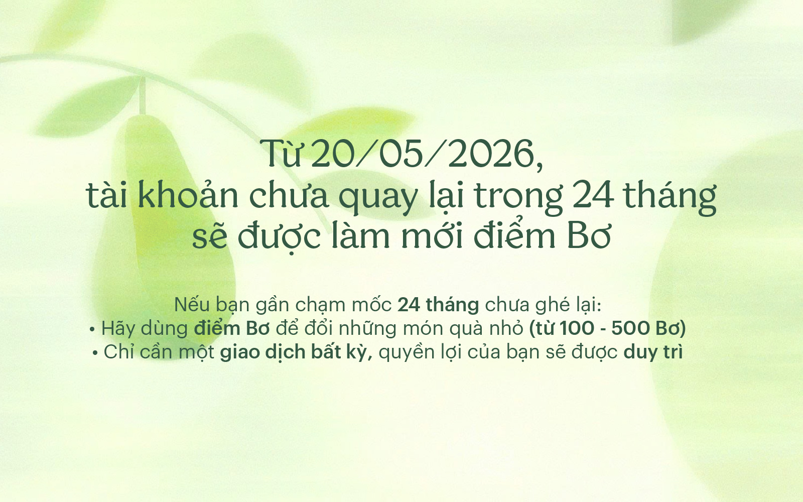 thong bao reset diem tich luy cham