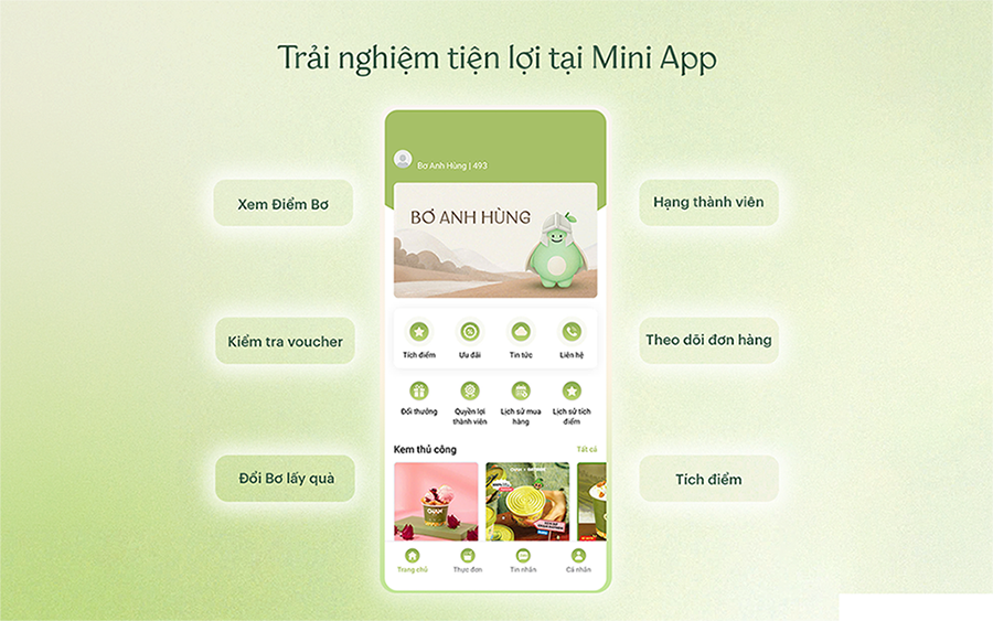 Trải nghiệm tiện lợi tại Mini App